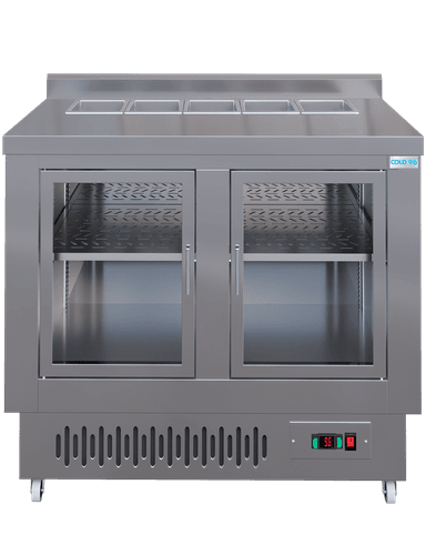 MESA REFRIGERADA CON PUERTAS DE VIDRIO